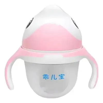 Breast-Like Baby Feeding Bottle 240ml /150ml – Wide Neck Silicone Milk Bottle with Soft Nipple, Natural Breast Shape Design, Anti-Colic Vent, BPA Free, Easy Grip Handles & Cute Cartoon Cover (Blue/Pink)” 150ml thumbnail 3