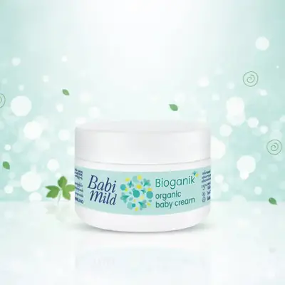 Babi Mild Bioganik Ceramide Complete Baby Care Essentials Set - Organic Natural Head & Body Bath, Baby Lotion, Baby Powder, Baby Cream & Bar Soap Kit for Newborns & Sensitive Skin/ Made in Thailand  thumbnail 2