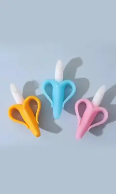 Baby Silicone Banana Teether for Babies – Baby Banana Teether – Banana Tooth Brush thumbnail 4