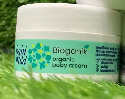 Babi Mild Organic Baby Cream 50g - Made in Thailand (Bioganik / Sweety Pink / Double Milk) thumbnail 2