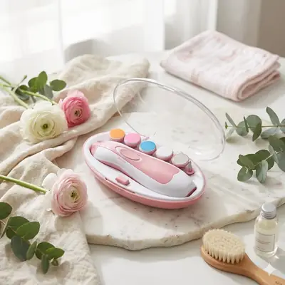 Electric Baby Nail Trimmer & Filer Set - 6 in 1 Safe Baby Nail Cutter with Storage Box