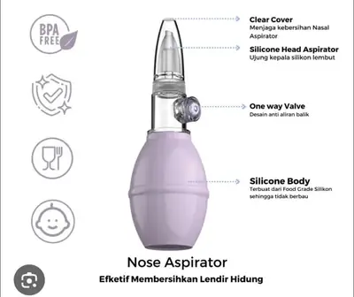 Silicone Baby Safety Nose Cleaner Children Nasal Aspirator New Baby Care pack of 1 thumbnail 5
