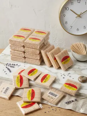 Disposable Bamboo Toothpicks 1 Bag - Single Head Sharpened Wooden Picks for Appetizers, Food, Teeth Cleaning & Party" 1 pack 20 mini peices 