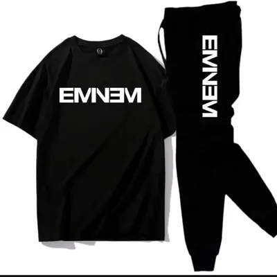 2 Pcs Men's Jersey Printed Track Suit