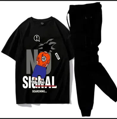 2 Pcs Men's Jersey Printed Track Suit