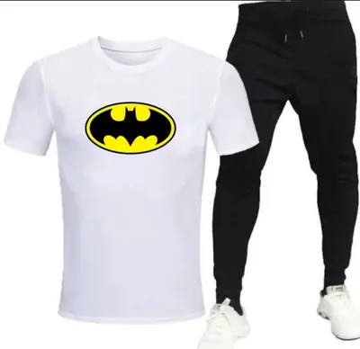 2 Pcs Men's Jersey Printed Track Suit