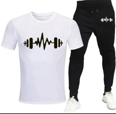 2 Pcs Men's Jersey Printed Track Suit