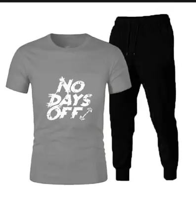 2 Pcs Men's Jersey Printed Track Suit