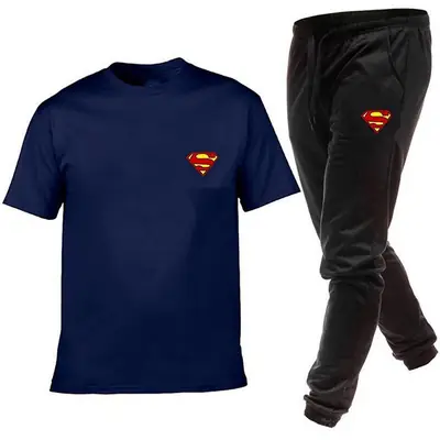 2 Pcs Men's Jersey Printed Track Suit
