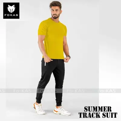 2 Pcs Men's Jersey Printed Track Suit