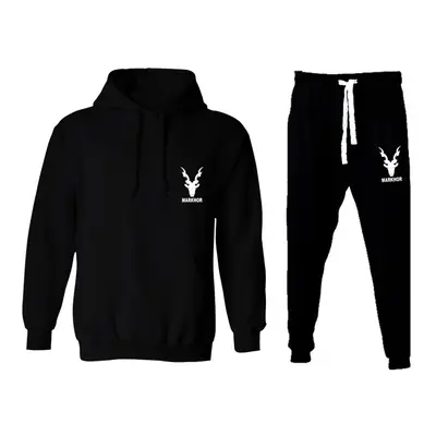 2 Pcs Men's Fleece Printed Hoodie Track Suit