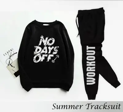 2 Pcs Men's Fleece Printed Sweatshirt Track Suit