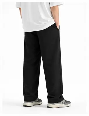 1 Pc Men's Cotton Plain Pleated Trousers thumbnail 2