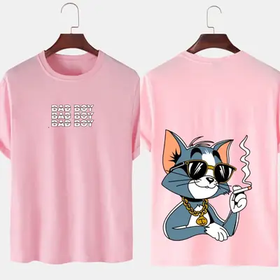 1 Pc Men's Cotton Printed T-Shirt