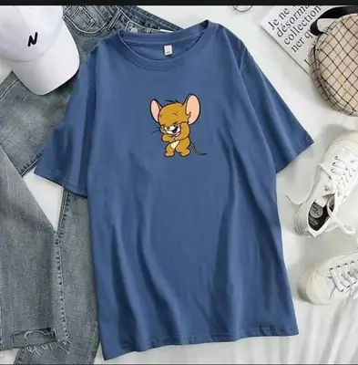 1 Pc Men's Cotton Printed T-Shirt