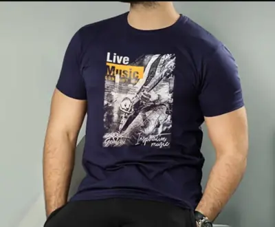 1 Pc Men's Cotton Printed T-Shirt