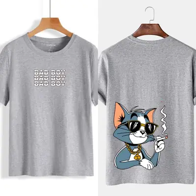 1 Pc Men's Cotton Printed T-Shirt
