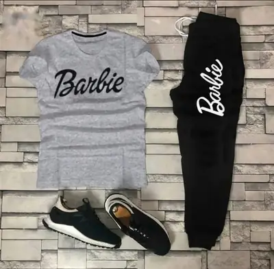 2 Pcs Women's Stitched Cotton Printed Tracksuit