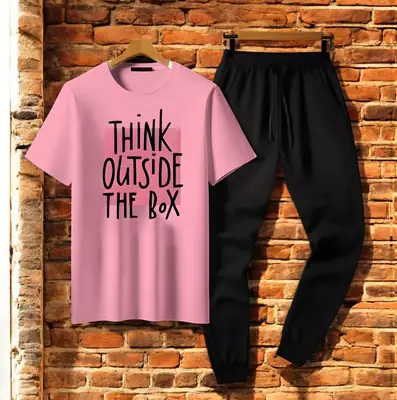 2 Pcs Women's Stitched Cotton Printed Tracksuit