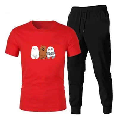 2 Pcs Women's Stitched Cotton Printed Tracksuit