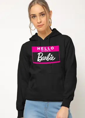 1 Pc Women's Stitched Fleece Printed Pullover Hoodie