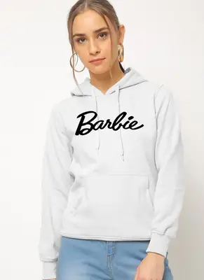 1 Pc Women's Stitched Fleece Printed Pullover Hoodie