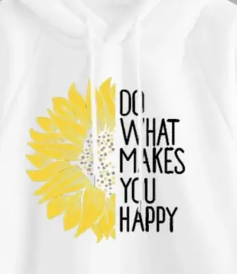 1 Pc Women's Stitched Fleece Printed Pullover Hoodie