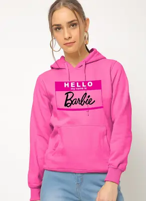 1 Pc Women's Stitched Fleece Printed Pullover Hoodie