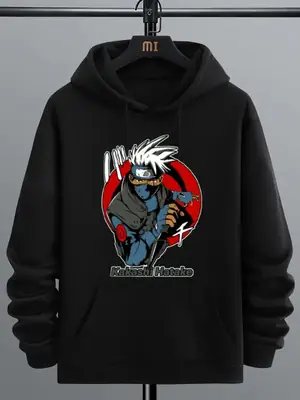 1 Pc Men's Fleece Printed Hoodie