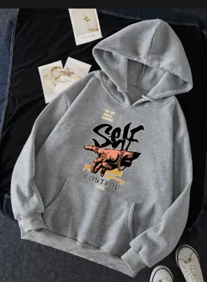 1 Pc Men's Fleece Printed Hoodie