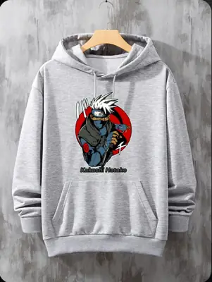 1 Pc Men's Fleece Printed Hoodie