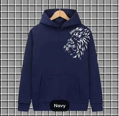 1 Pc Men's Fleece Printed Hoodie