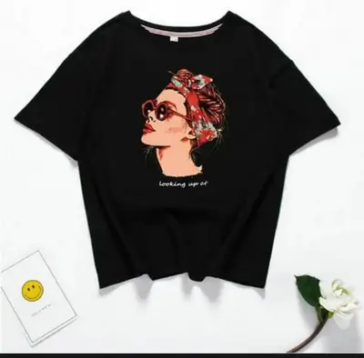 1 Pc Women's Stitched Cotton Printed T-Shirt
