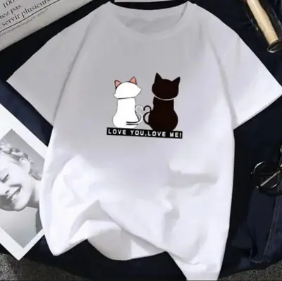 1 Pc Women's Stitched Cotton Printed T-Shirt
