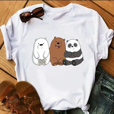 1 Pc Women's Stitched Cotton Printed T-Shirt