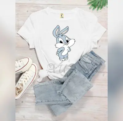 1 Pc Women's Stitched Cotton Printed T-Shirt