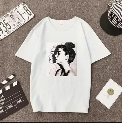 1 Pc Women's Stitched Cotton Printed T-Shirt