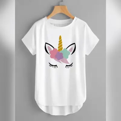 1 Pc Women's Stitched Cotton Printed T-Shirt