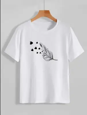 1 Pc Women's Stitched Cotton Printed T-Shirt