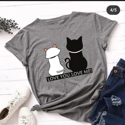 1 Pc Women's Stitched Cotton Printed T-Shirt