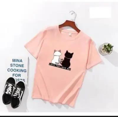 1 Pc Women's Stitched Cotton Printed T-Shirt