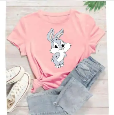 1 Pc Women's Stitched Cotton Printed T-Shirt