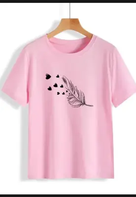 1 Pc Women's Stitched Cotton Printed T-Shirt