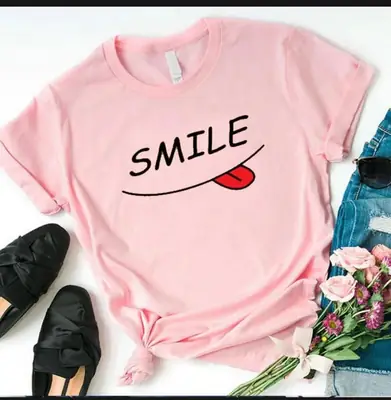 1 Pc Women's Stitched Cotton Printed T-Shirt