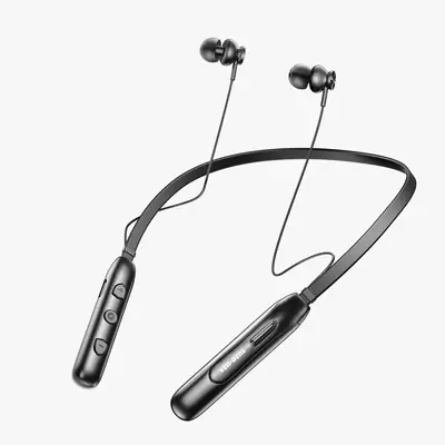 Black In-built Microphone 060 Wireless Neckband