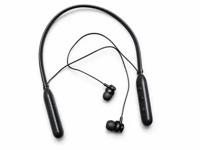 Black In-built Microphone 060 Wireless Neckband thumbnail 4