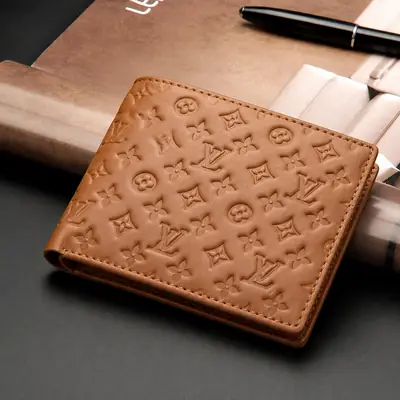 Men's Genuine Leather Bifold Wallet with Gift Box