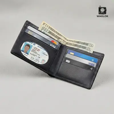Men's Genuine Leather Bifold Wallet with Gift Box thumbnail 7