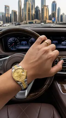 Luxury Two-Tone Champagne Dial Watch – Executive Elegance ?? thumbnail 3
