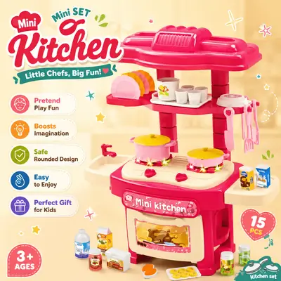 Girl's Plastic Kitchen Set thumbnail 7